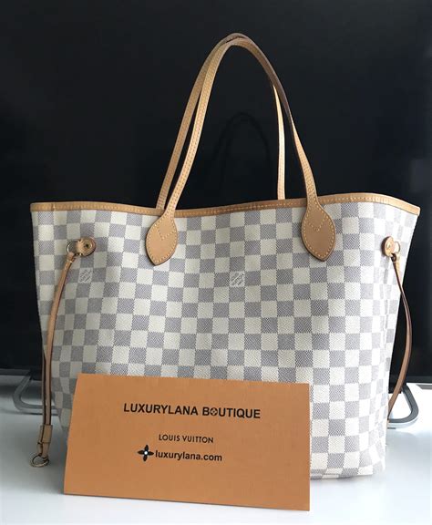 authentic louis vuitton damier neverfull mm tote bag|louis vuitton damier shoulder bag.